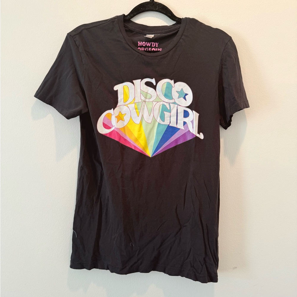 Rainbow Disco Cowgirl Tee